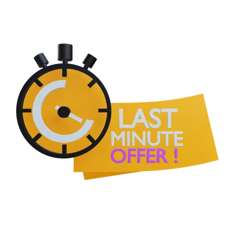 Last minutes offer  3D Icon