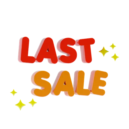 Last Sale Shopping Text 3 D Icon 3D Icon