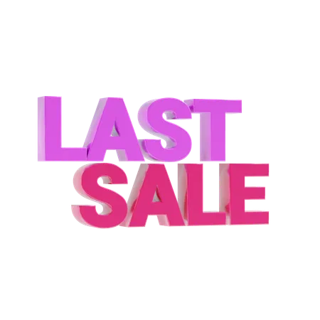 Last Sale Shopping Text 3 D Icon 3D Icon