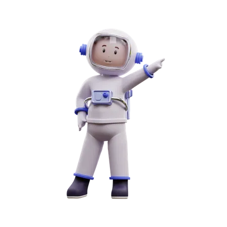 L'astronaute se sent heureux  3D Illustration