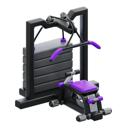 Lat Pull Down  3D Icon