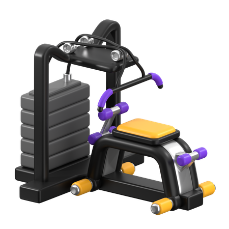 Lat Pull Down  3D Icon