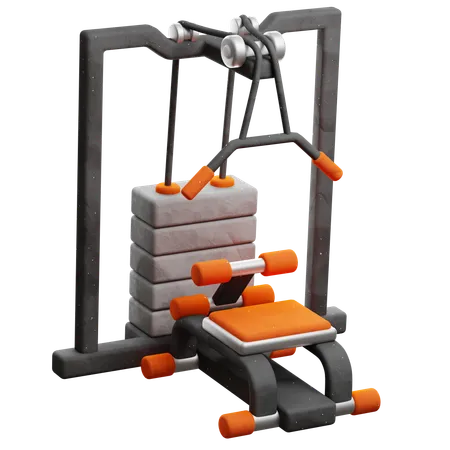 Lat Pulldown  3D Icon