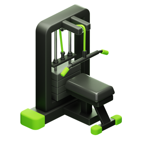 Lat Pulldown Machine  3D Icon