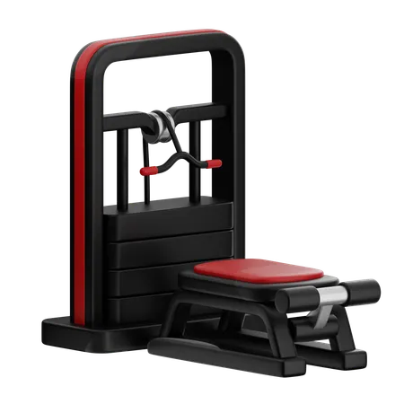 Lat Pulldown Machine  3D Icon