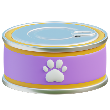 Comida para animais de estimação pode  3D Icon