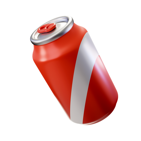 Lata de refrigerante vermelha  3D Illustration