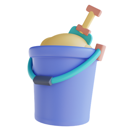 Latas de pá de areia  3D Illustration