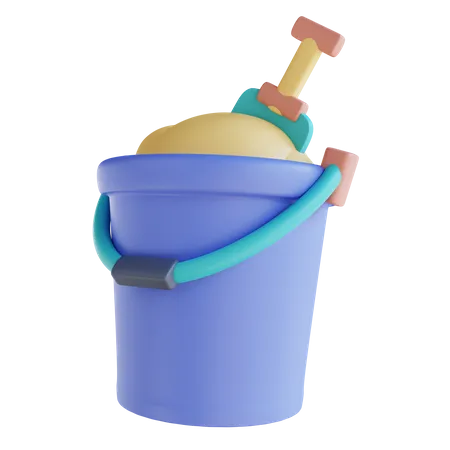 Latas de pala de arena  3D Illustration