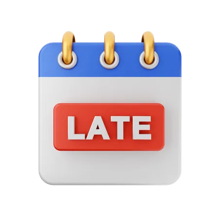 Late Calendar  3D Icon