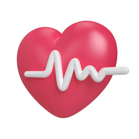 Esta Es Una Ilustracion 3 D Del Icono Del Corazon Que Ilustra La Frecuencia Cardiaca O Acerca De La Salud Del Corazon 3D Illustration