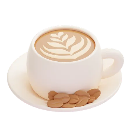 Latte art  3D Icon