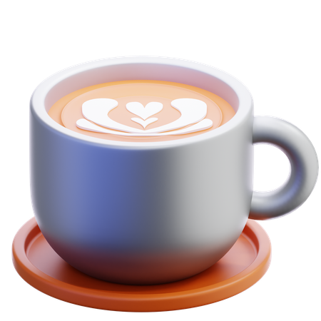 Latte Art  3D Icon