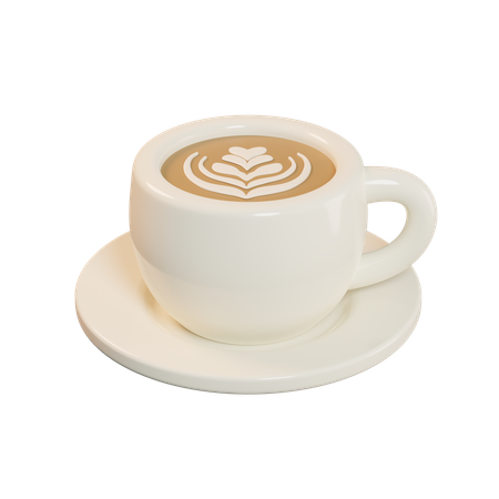 Latte Art  3D Icon