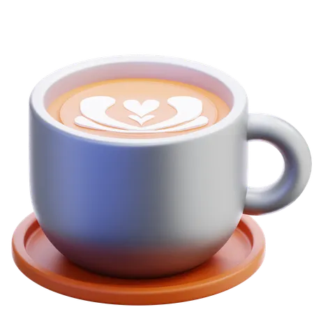 Latte Art  3D Icon