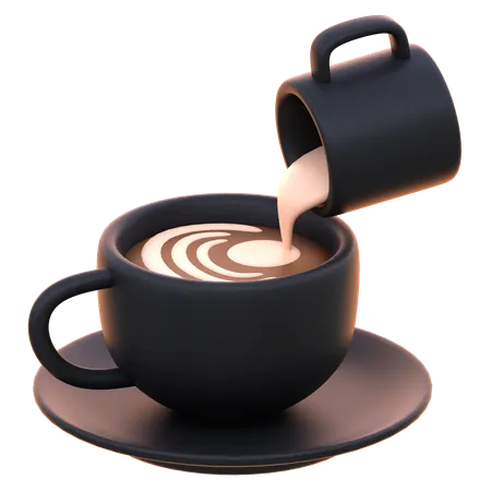 Art du latte  3D Icon