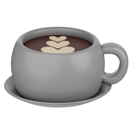 Latte Coffee  3D Icon