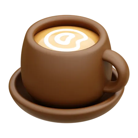 Latte Coffee  3D Icon