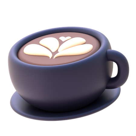 Latte Coffee  3D Icon