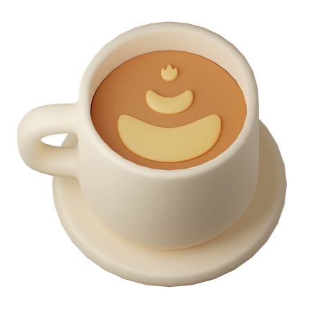 Latte Coffee  3D Icon