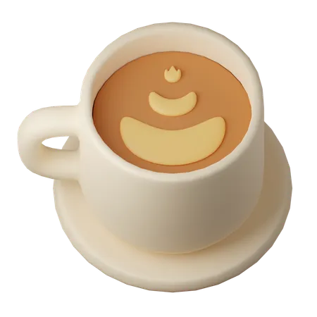 Latte Coffee  3D Icon