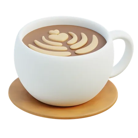 Latte Coffee  3D Icon