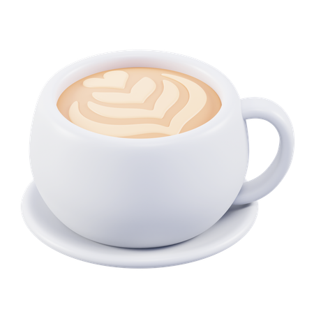 Latte Coffee  3D Icon