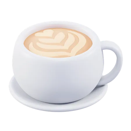 Latte Coffee  3D Icon