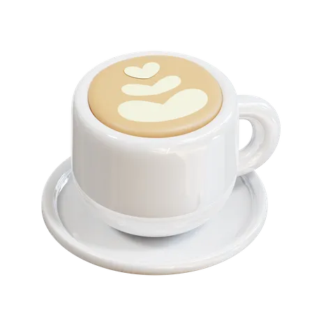 Latte Coffee  3D Icon