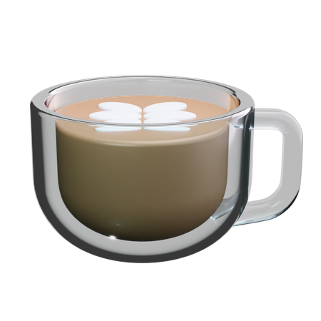 Latte Coffee  3D Icon