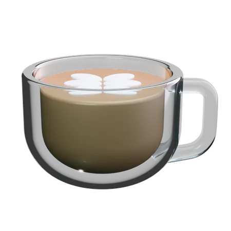 Latte Coffee  3D Icon