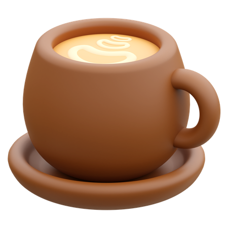 Latte Coffee  3D Icon