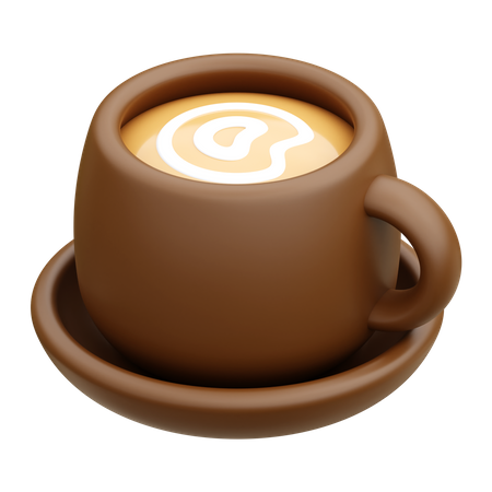 Latte Coffee  3D Icon