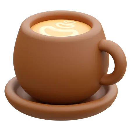 Latte Coffee  3D Icon