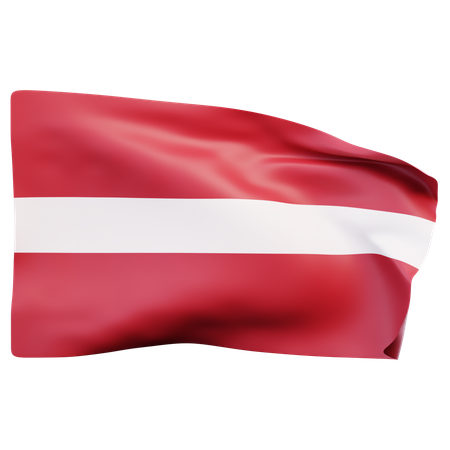 Latvia Flag  3D Icon