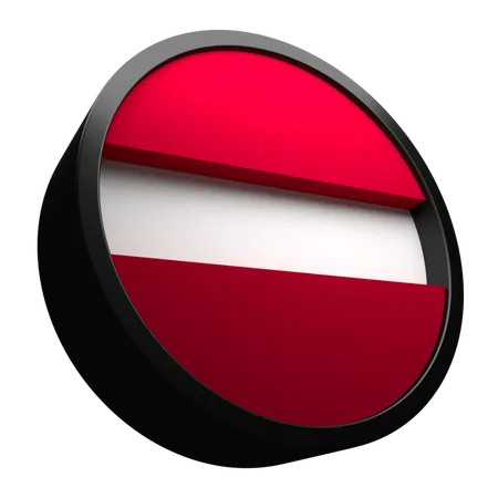 Latvia Flag Icon With 3 D 3D Flag