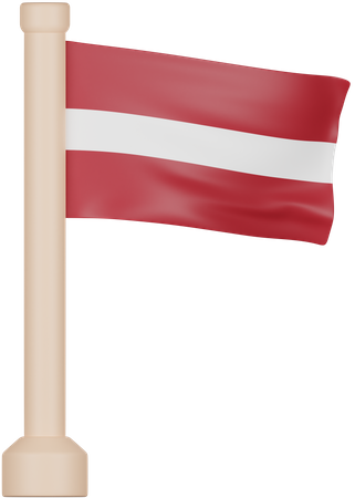 Latvia Flag  3D Icon