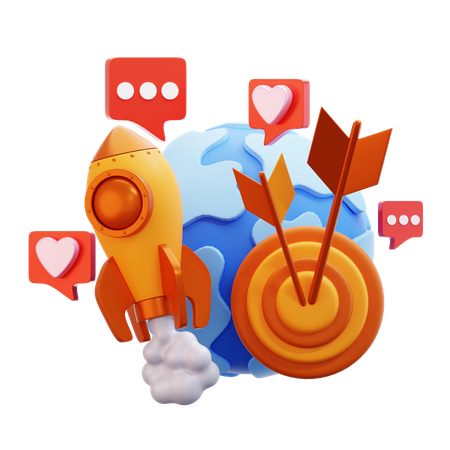 Lauch Strategy  3D Icon