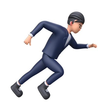 Laufender geschäftsmann  3D Icon
