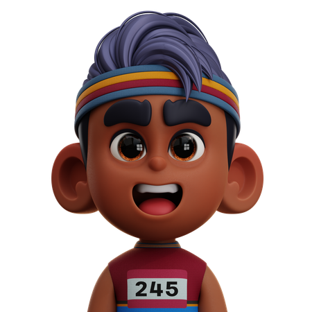 Laufender Spieler  3D Icon