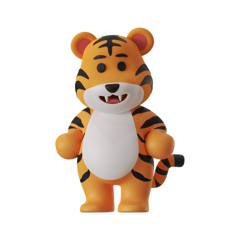 Laufender Tiger  3D Icon