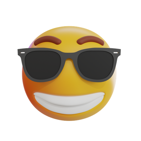 Laugh Cool Emoji  3D Icon