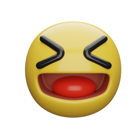 Laugh Loud Emoji 3D Illustration