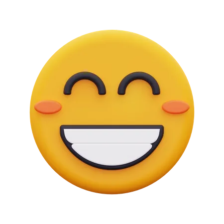 3 D Laughing Face Icon 3D Icon