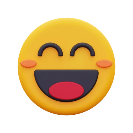 3 D Laughing Face Icon 3D Icon