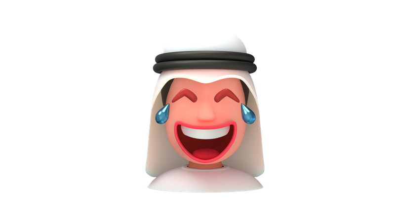 Laughing Arab Man  3D Icon