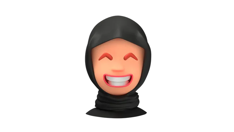 Laughing Arab Woman emoji  3D Emoji