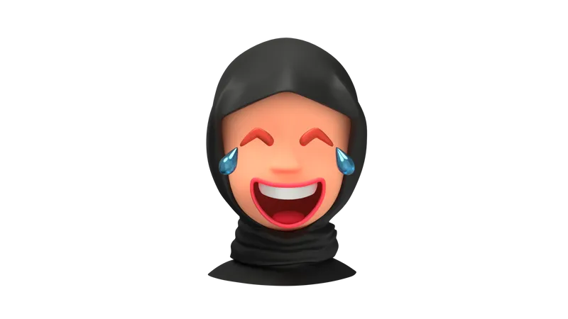 Laughing Arab Woman emoji  3D Emoji