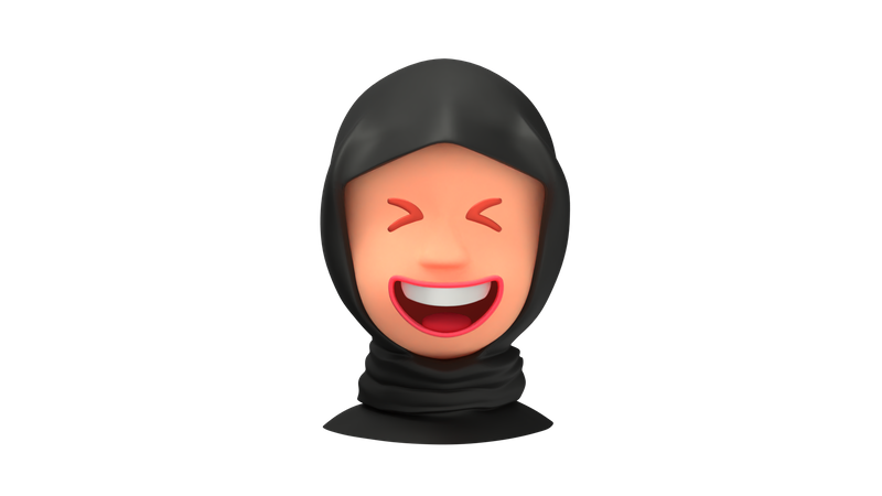 Laughing Arab Woman emoji  3D Emoji