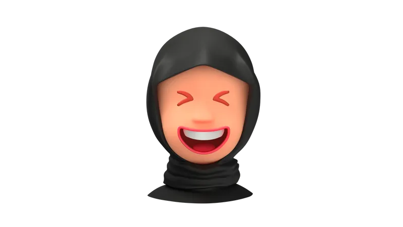 Laughing Arab Woman emoji  3D Emoji